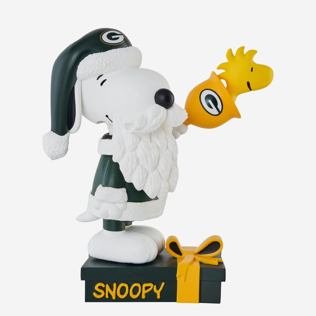 Green Bay Packers Snoopy & Woodstock Peanuts Christmas Special Bobblehead FOCO - FOCO.com