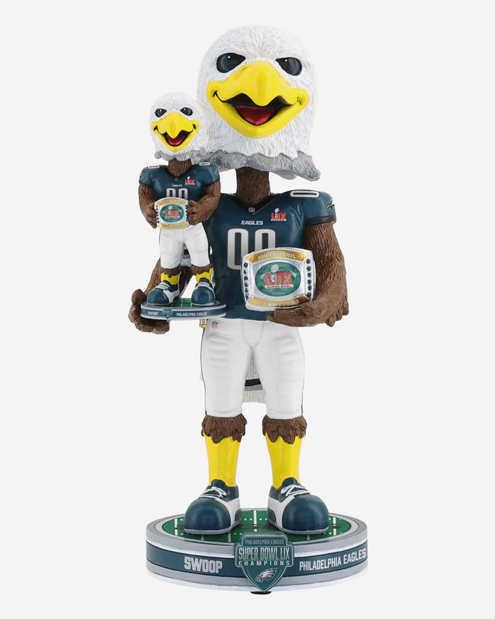 Swoop Philadelphia Eagles Super Bowl LIX Champions Bobble Dubblz Mascot Bobblehead FOCO - FOCO.com