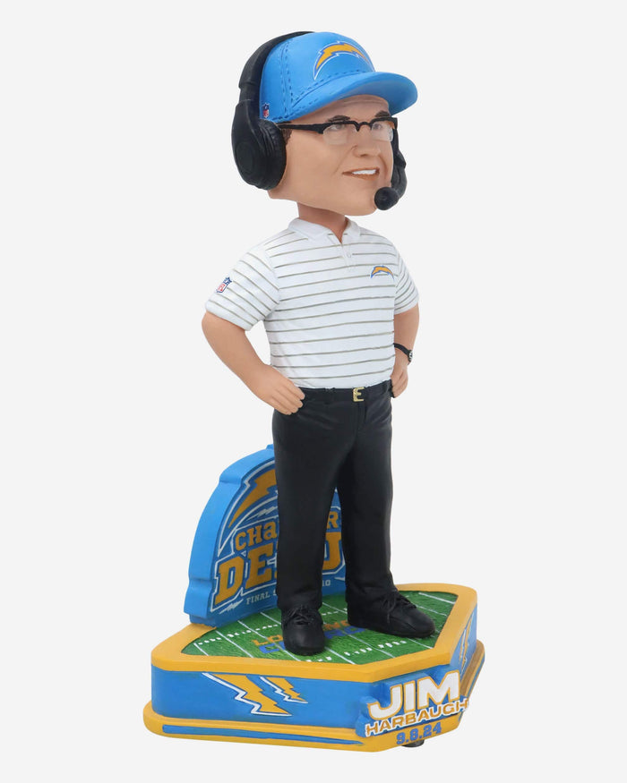Jim Harbaugh Los Angeles Chargers Debut Bobblehead FOCO - FOCO.com