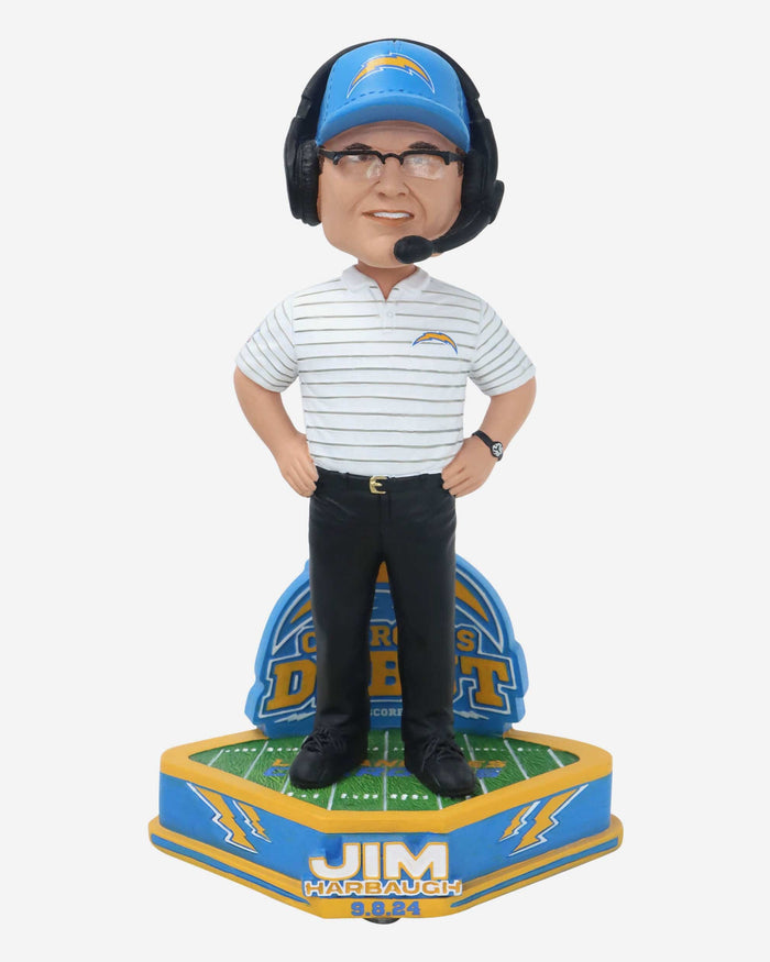 Jim Harbaugh Los Angeles Chargers Debut Bobblehead FOCO - FOCO.com