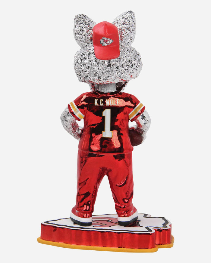 KC Wolf Kansas City Chiefs Electroplated Mascot Bobblehead FOCO - FOCO.com