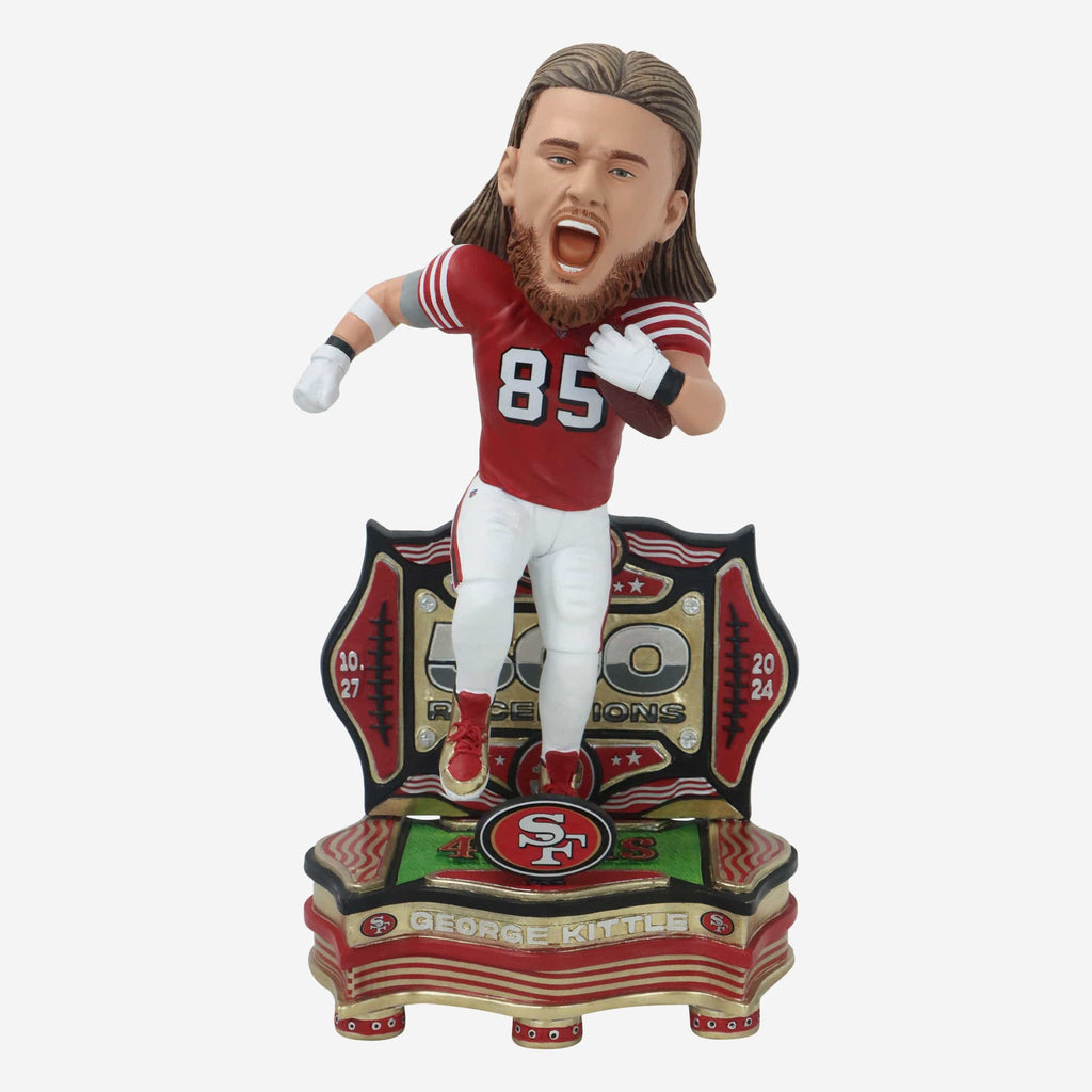 George Kittle San Francisco 49ers 500 Catch Club Bobblehead FOCO - FOCO.com