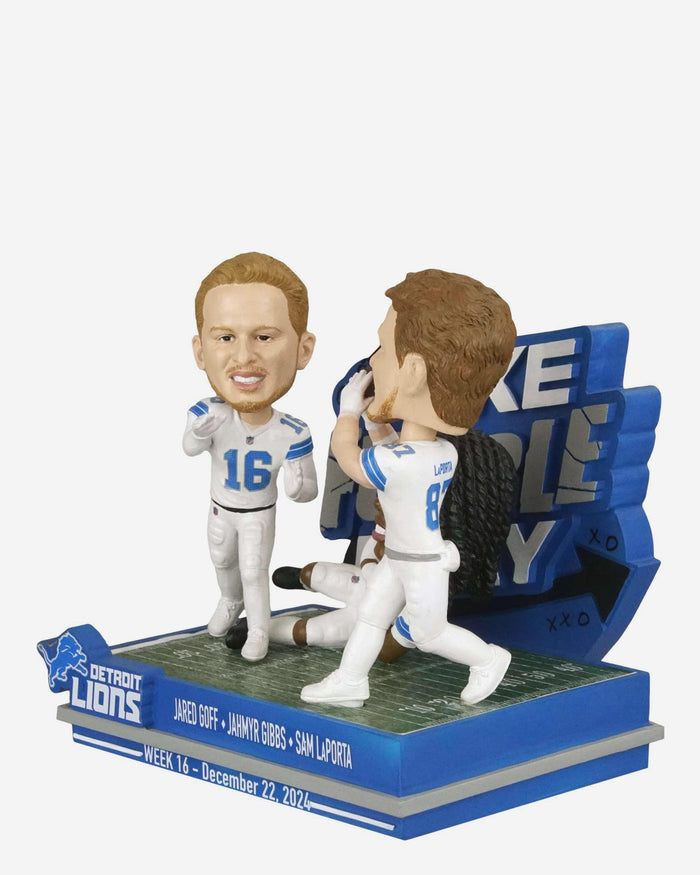 Detroit Lions Trick Play of the Year Mini Bobblehead Scene FOCO - FOCO.com