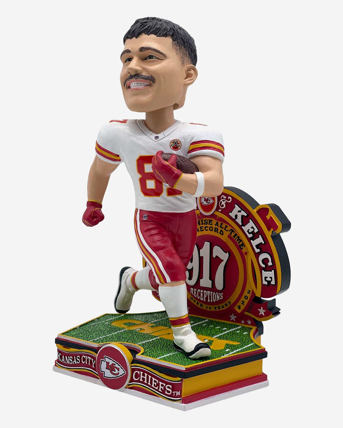 Travis Kelce Kansas City Chiefs All-Time Franchise Reception Leader Bobblehead FOCO - FOCO.com