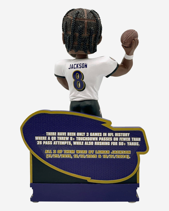 Lamar Jackson Baltimore Ravens Five Passing Touchdown Gamebreaker Bobblehead FOCO - FOCO.com