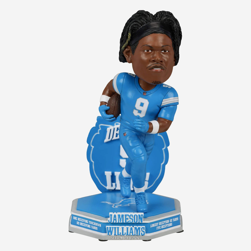 Jameson Williams Detroit Lions Gamebreaker Bobblehead FOCO - FOCO.com