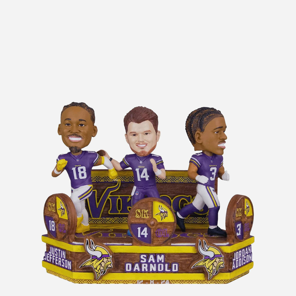 Minnesota Vikings Gamebreaker Mini Bobblehead Scene FOCO - FOCO.com