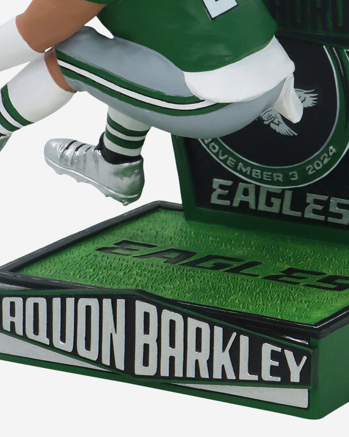 Saquon Barkley Philadelphia Eagles Reverse Hurdle Bobblehead FOCO - FOCO.com
