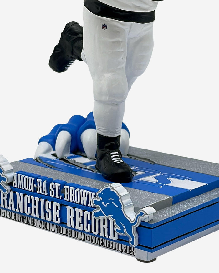 Amon-Ra St Brown Detroit Lions Consecutive Franchise Touchdown Games Record Bobblehead FOCO - FOCO.com