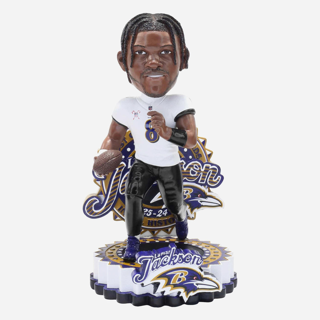 Lamar Jackson Baltimore Ravens Most QB Rushing Yards In NFL History Bobblehead FOCO - FOCO.com