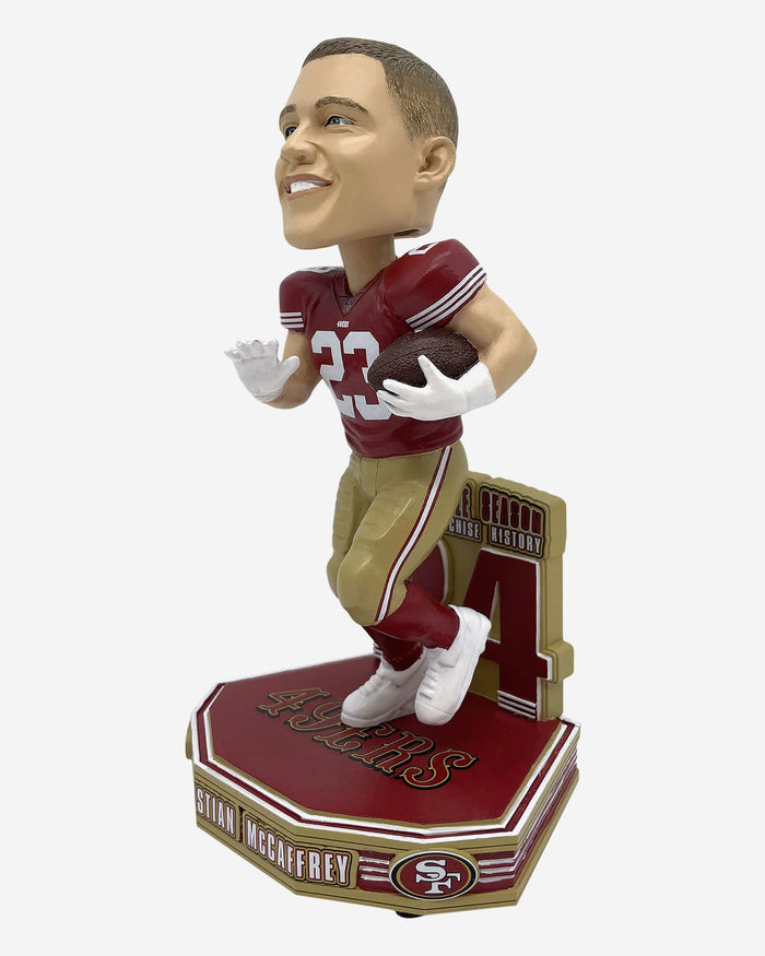 Christian McCaffrey San Francisco 49ers Franchise Single Season Touchdown Record Bobblehead FOCO - FOCO.com