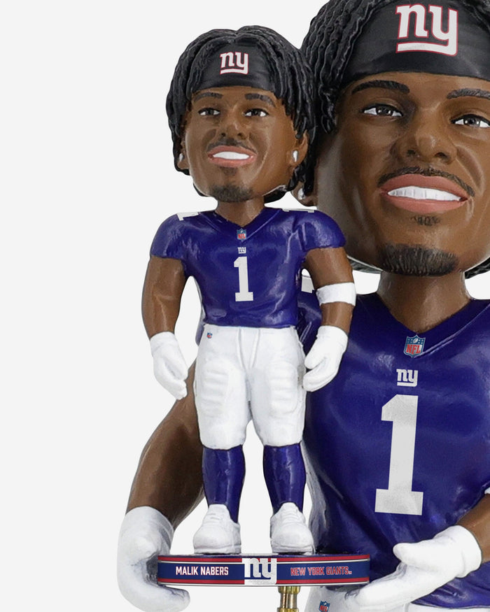 Malik Nabers New York Giants Bobble Dubblz Boblehead FOCO - FOCO.com