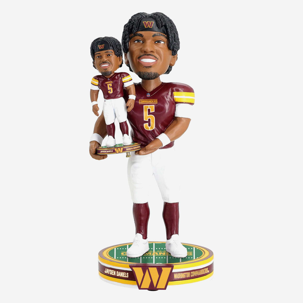 Jayden Daniels Washington Commanders Bobble Dubblz Boblehead FOCO - FOCO.com