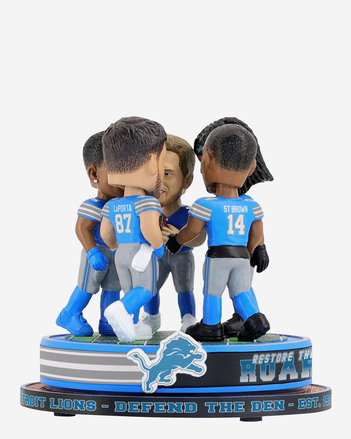 Detroit Lions Huddle Spinner Mini Bobblehead Scene FOCO - FOCO.com