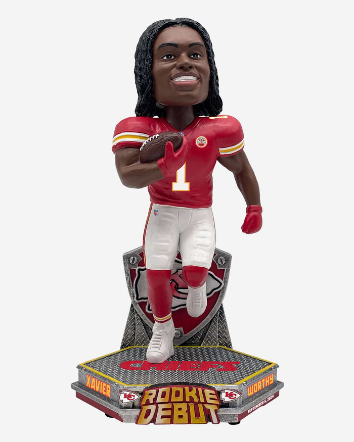 Xavier Worthy Kansas City Chiefs Debut Bobblehead FOCO - FOCO.com