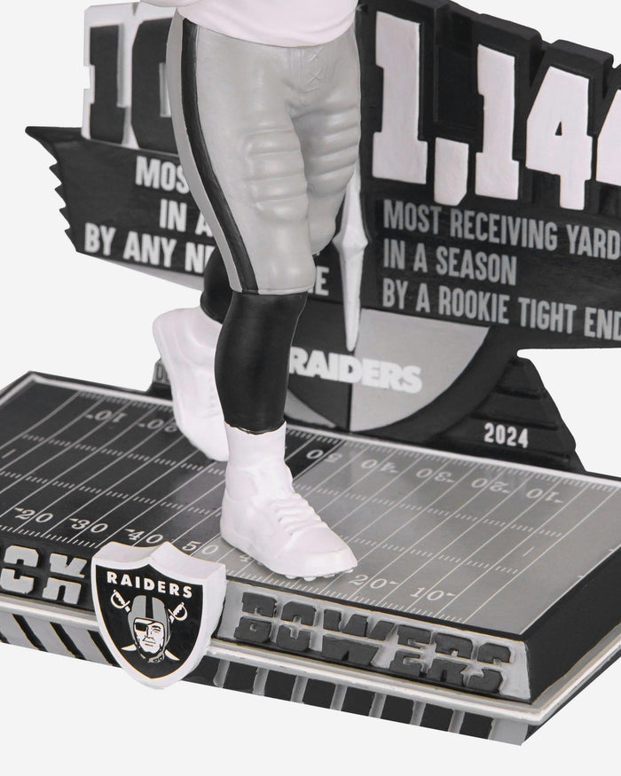 Brock Bowers Las Vegas Raiders Rookie Receiving Yards & Receptions Double Record Bobblehead FOCO - FOCO.com