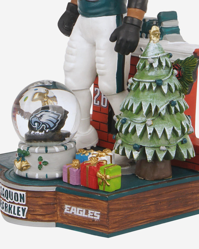 Saquon Barkley Philadelphia Eagles Snow Globe Bobblehead FOCO - FOCO.com