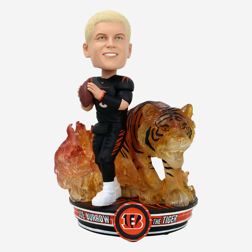 Joe Burrow Cincinnati Bengals Tiger Spirit Animal Bobblehead FOCO - FOCO.com