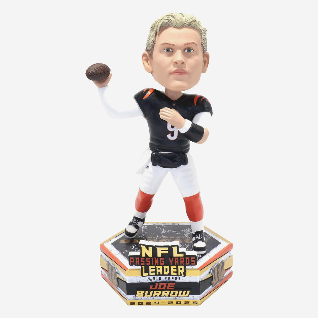 Joe Burrow Cincinnati Bengals 2024 NFL Passing Yards Leader Bobblehead FOCO - FOCO.com