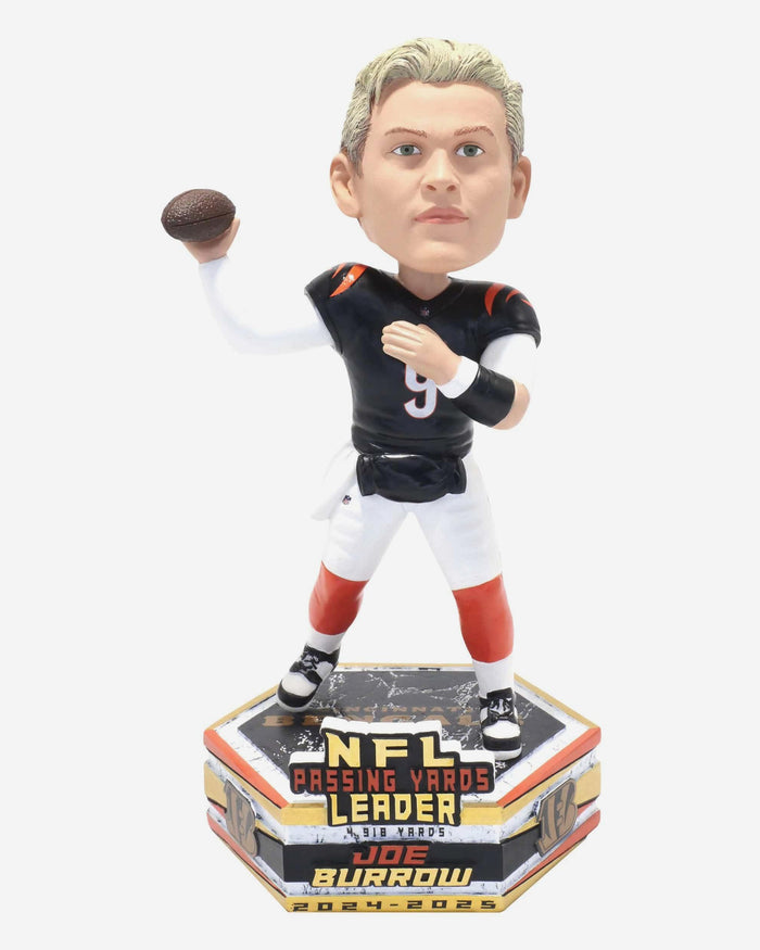 Joe Burrow Cincinnati Bengals 2024 NFL Passing Yards Leader Bobblehead FOCO - FOCO.com