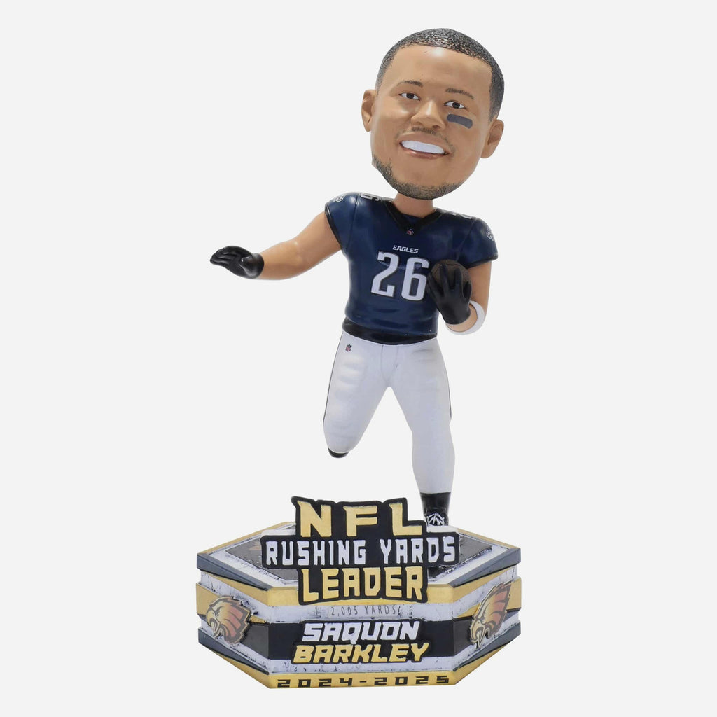 Saquon Barkley Philadelphia Eagles 2024 NFL Rushing Yards Leader Bobblehead FOCO - FOCO.com