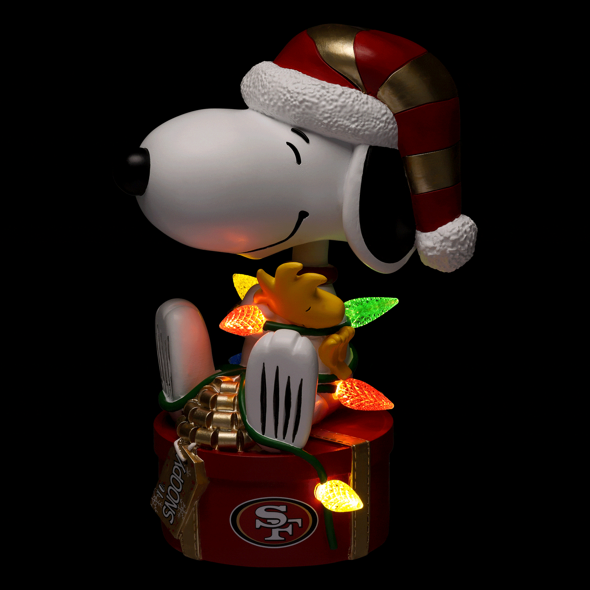 San Francisco 49ers Snoopy & Woodstock Peanuts Christmas Light Up San Francisco 49ers Snoopy & Woodstock Peanuts Christmas Light Up