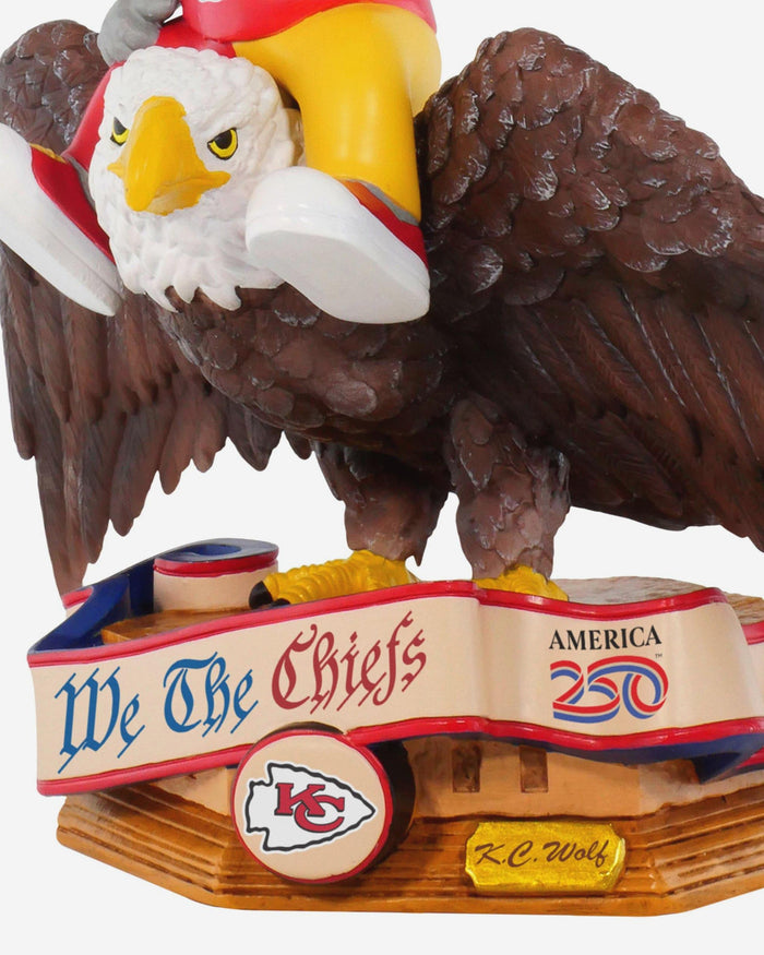 KC Wolf Kansas City Chiefs America's 250th Anniversary Bald Eagle Mascot Bobblehead FOCO - FOCO.com