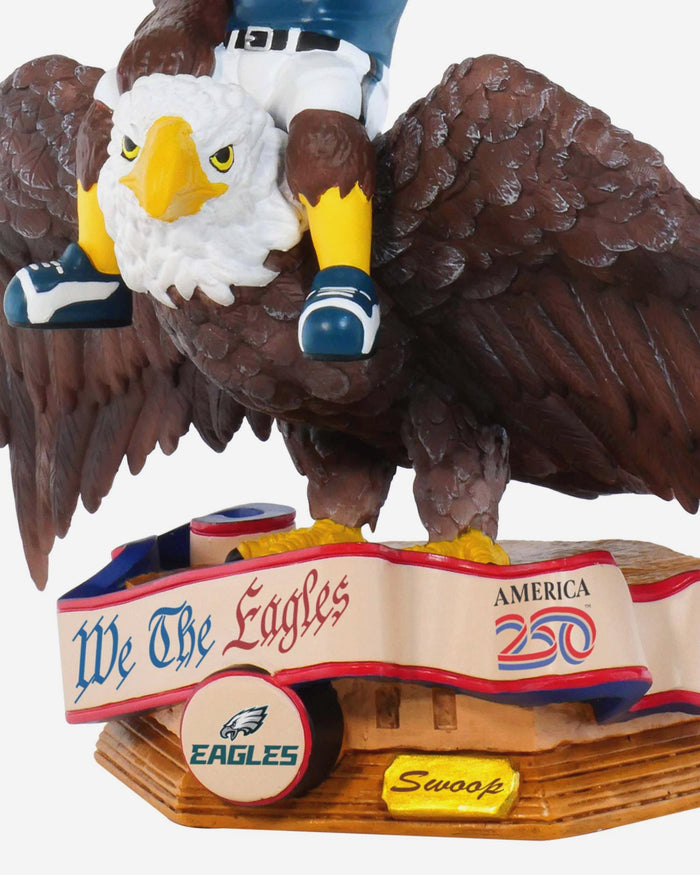 Swoop Philadelphia Eagles America's 250th Anniversary Bald Eagle Mascot Bobblehead FOCO - FOCO.com