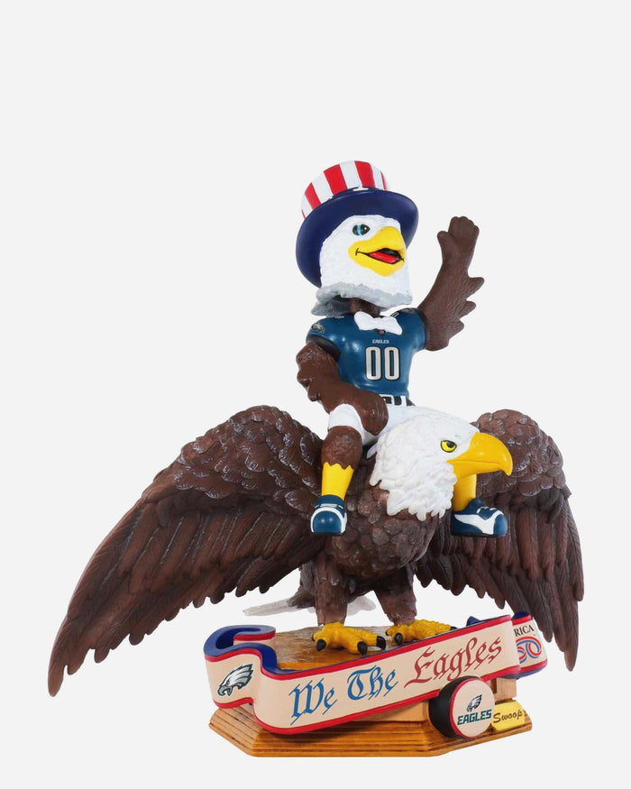 Swoop Philadelphia Eagles America's 250th Anniversary Bald Eagle Mascot Bobblehead FOCO - FOCO.com