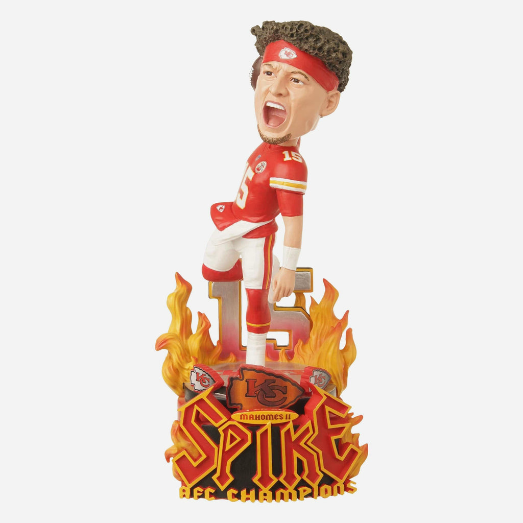 Patrick Mahomes Kansas City Chiefs AFC Championship Spike Celebration Bobblehead FOCO - FOCO.com
