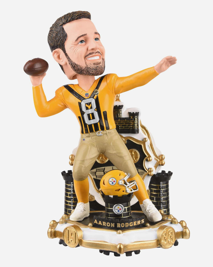 Aaron Rodgers Pittsburgh Steelers Alternate Uniform Bobblehead FOCO - FOCO.com