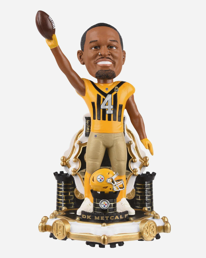 DK Metcalf Pittsburgh Steelers Alternate Uniform Bobblehead FOCO - FOCO.com