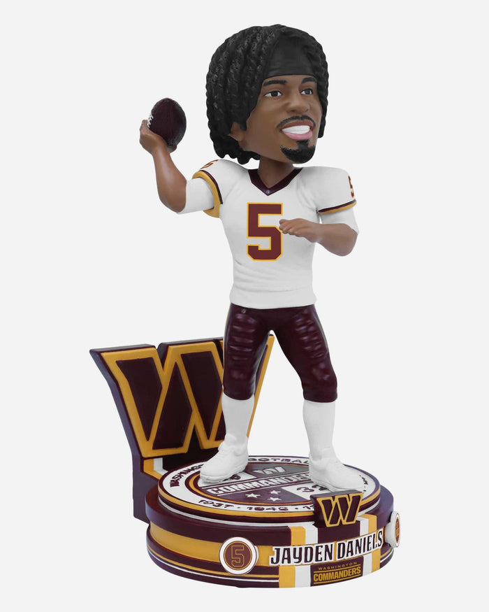 Jayden Daniels Washington Commanders Alternate Uniform Bobblehead FOCO - FOCO.com
