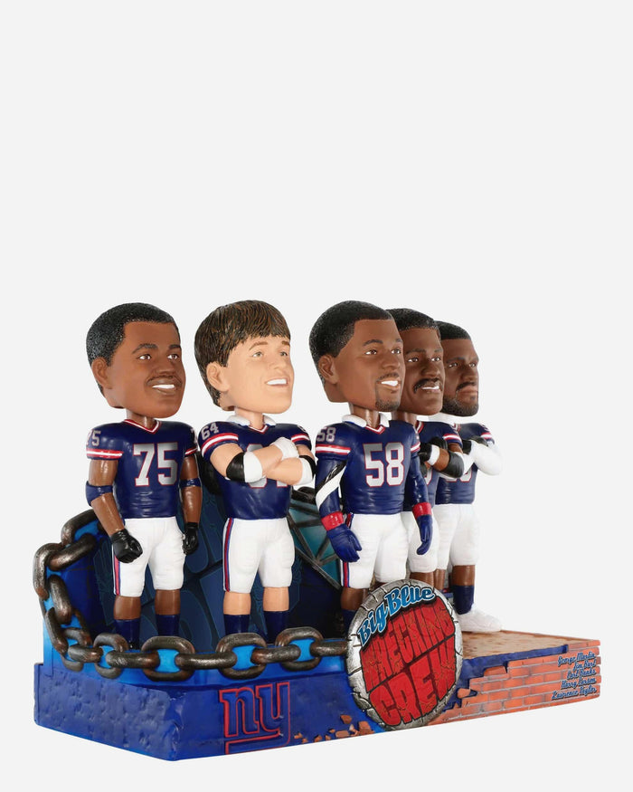 New York Giants Big Blue Wrecking Crew Defense Mini Bobblehead Scene FOCO - FOCO.com