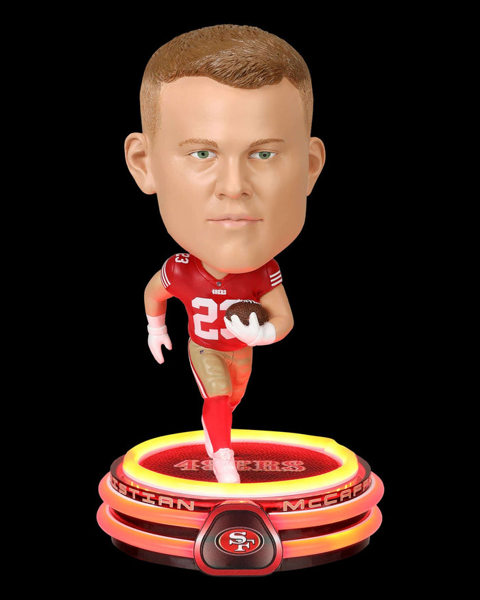 Christian McCaffrey San Francisco 49ers LED Neon Bighead Bobblehead FOCO - FOCO.com