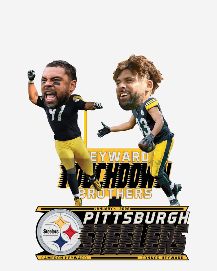 Cam Heyward & Connor Heyward Pittsburgh Steelers Touchdown Brothers Dual Bobblehead FOCO - FOCO.com