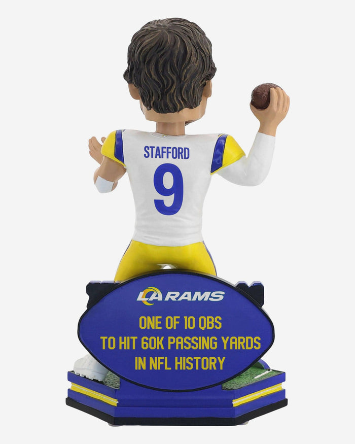 Matthew Stafford Los Angeles Rams Career Milestone 60,000 Passing Yards Bobblehead FOCO - FOCO.com