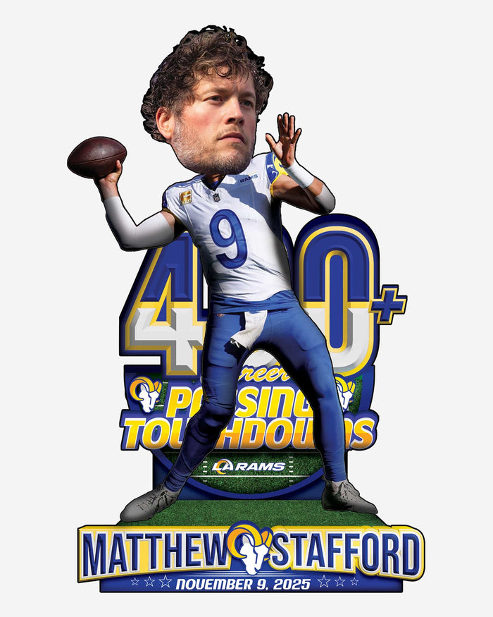 Matthew Stafford Los Angeles Rams 400 Career Touchdowns Bobblehead FOCO - FOCO.com