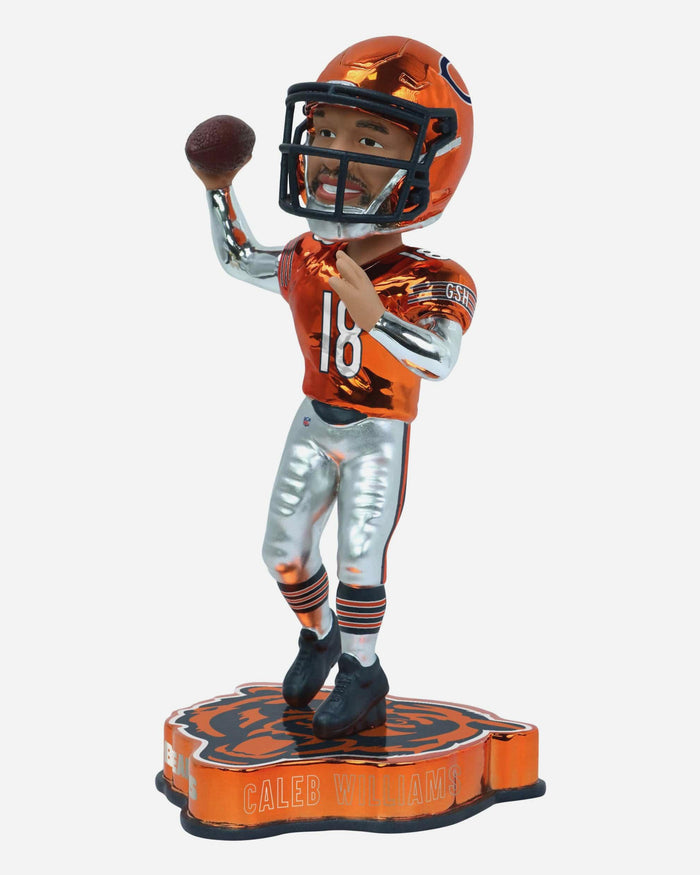 Caleb Williams Chicago Bears Electroplated Edition Bobblehead FOCO - FOCO.com