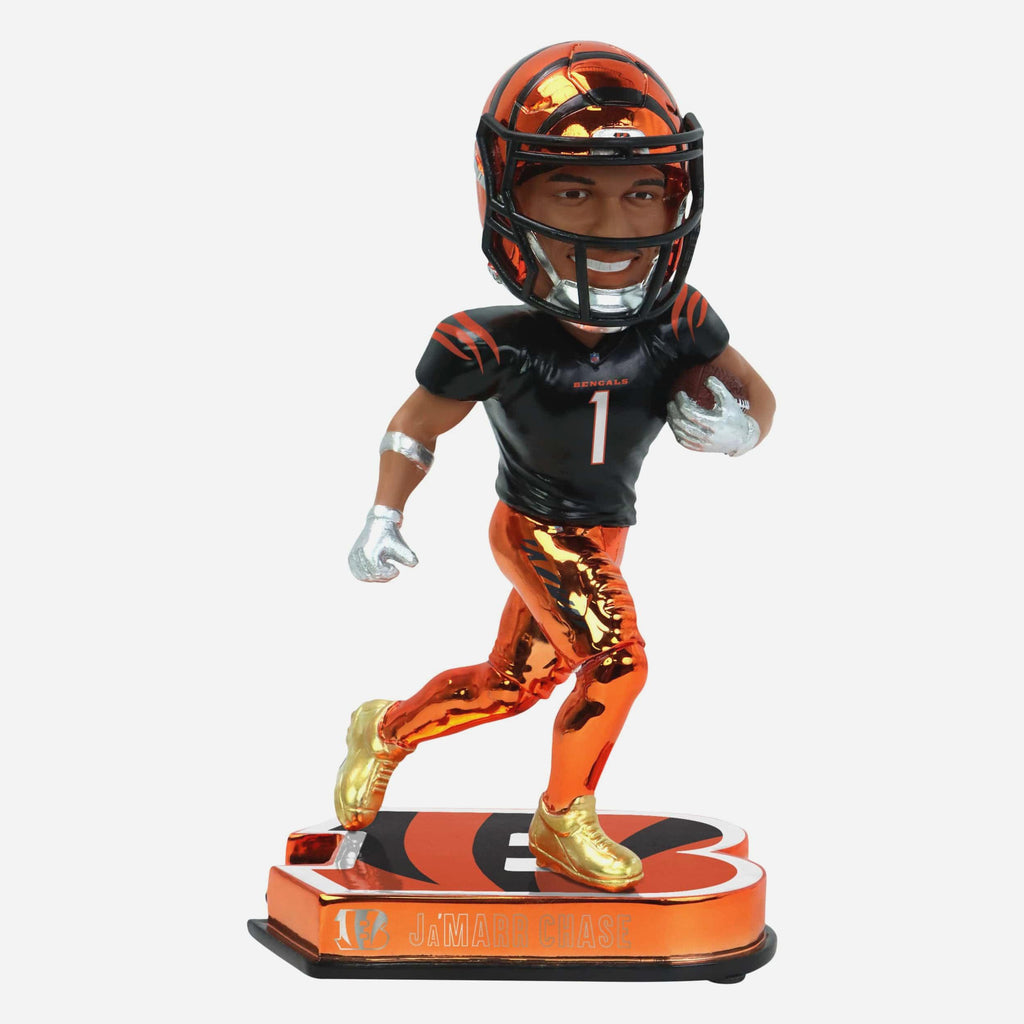 Ja'Marr Chase Cincinnati Bengals Electroplated Edition Bobblehead FOCO - FOCO.com