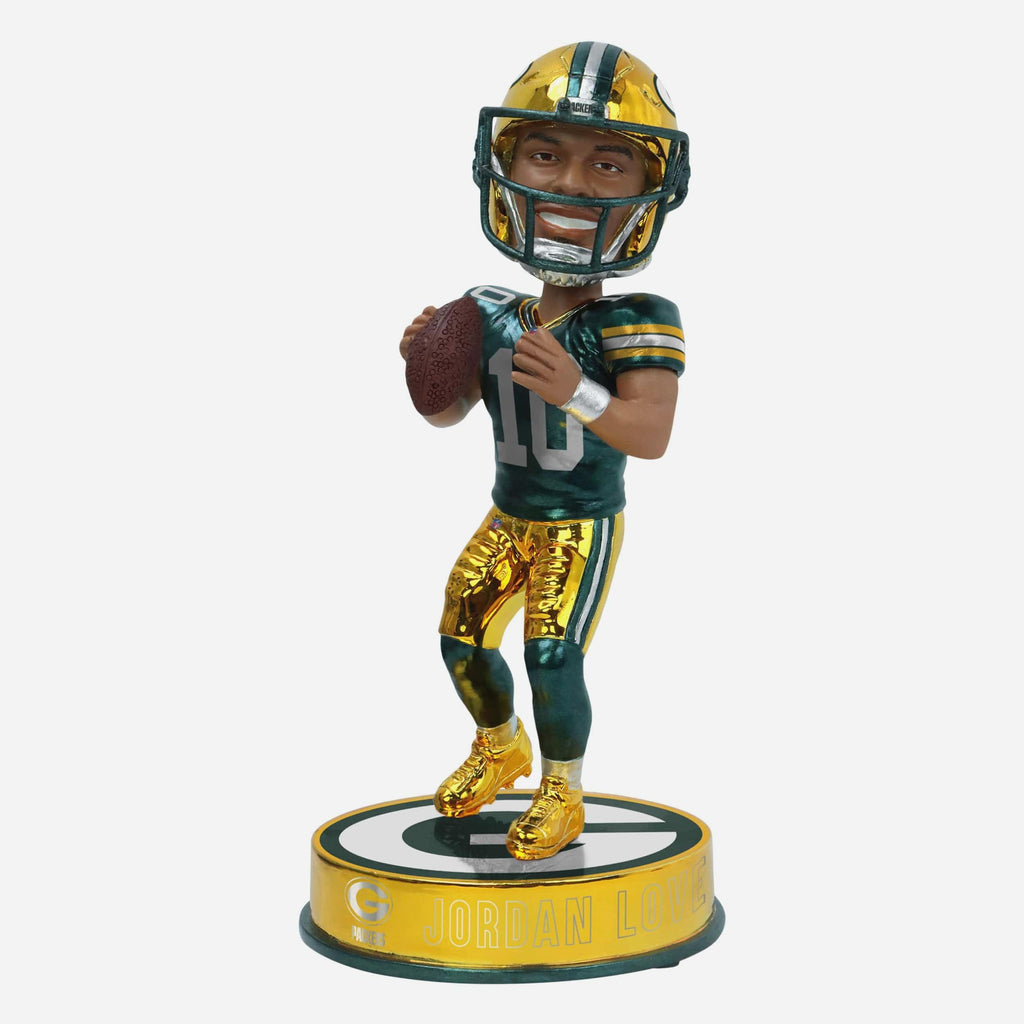 Jordan Love Green Bay Packers Electroplated Edition Bobblehead FOCO - FOCO.com