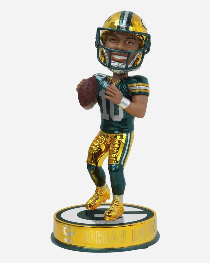 Jordan Love Green Bay Packers Electroplated Edition Bobblehead FOCO - FOCO.com