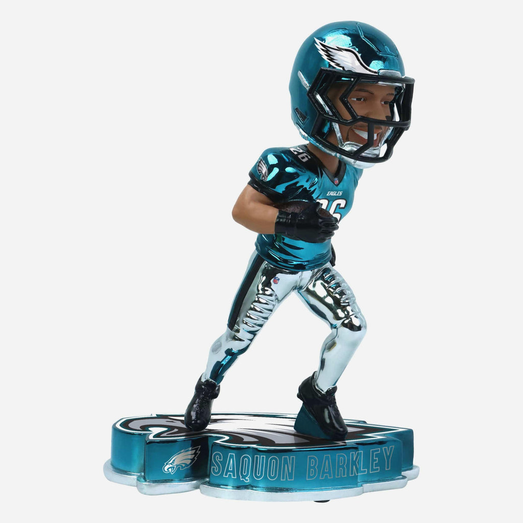 Saquon Barkley Philadelphia Eagles Electroplated Edition Bobblehead FOCO - FOCO.com