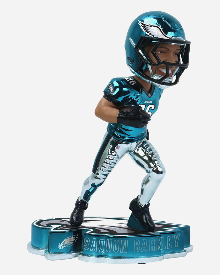 Saquon Barkley Philadelphia Eagles Electroplated Edition Bobblehead FOCO - FOCO.com