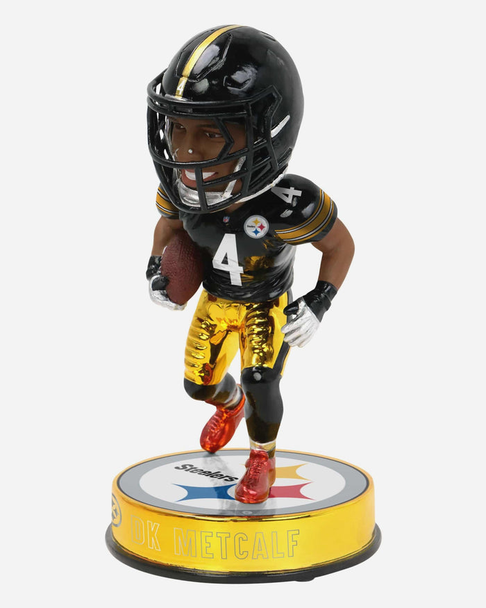 DK Metcalf Pittsburgh Steelers Electroplated Edition Bobblehead FOCO - FOCO.com