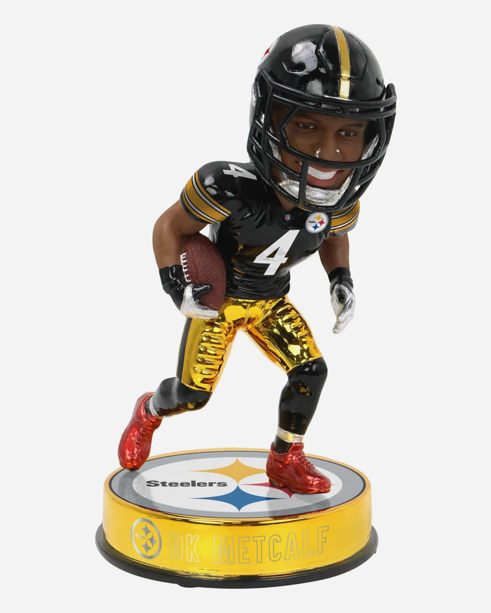 DK Metcalf Pittsburgh Steelers Electroplated Edition Bobblehead FOCO - FOCO.com