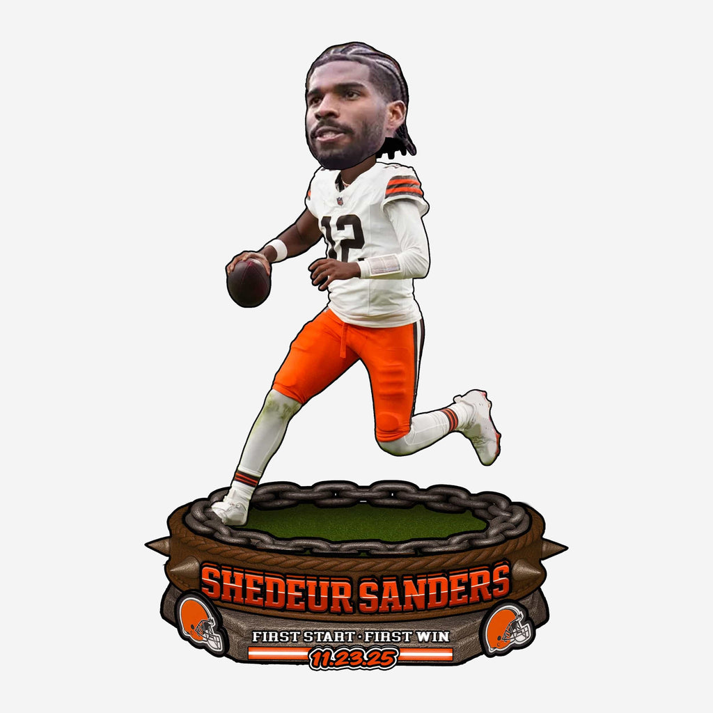 Shedeur Sanders Cleveland Browns First Career Start Win Bobblehead FOCO - FOCO.com