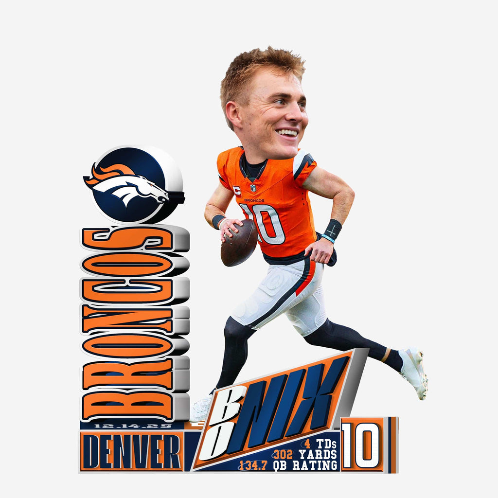 Bo Nix Denver Broncos Gamebreaker Bobblehead