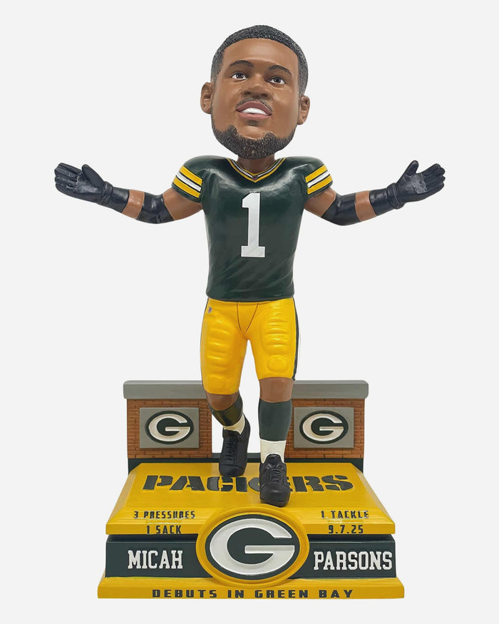 Micah Parsons Green Bay Packers Debut Gamebreaker Bobblehead FOCO - FOCO.com