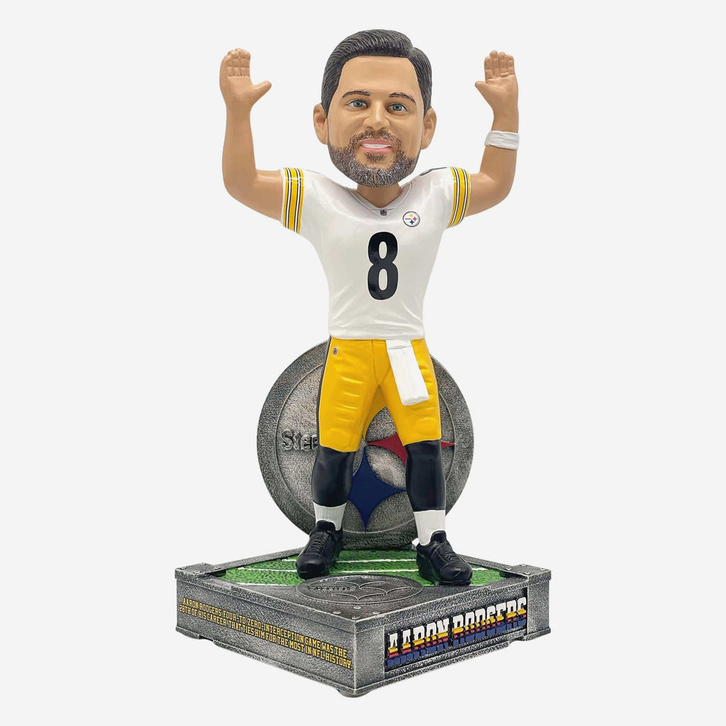 Aaron Rodgers Pittsburgh Steelers Debut Gamebreaker Bobblehead FOCO - FOCO.com